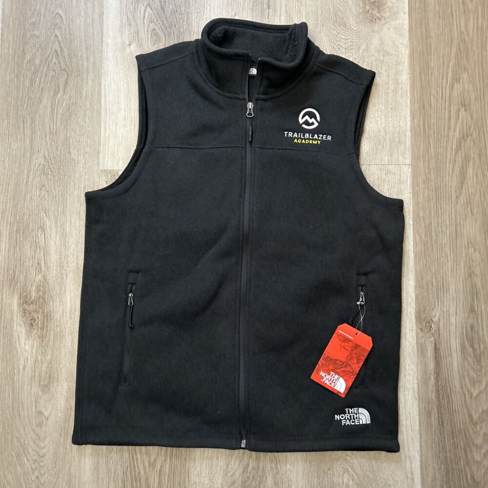 The North Face Sweater Vest Fleece Men’s Medium Full Zip Fleece Knit LOGO NWT
